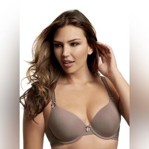 Paramour Gorgeous Cushion Comfort T-Shirt Bra Multi-Way Straps Mink Size 42DDD